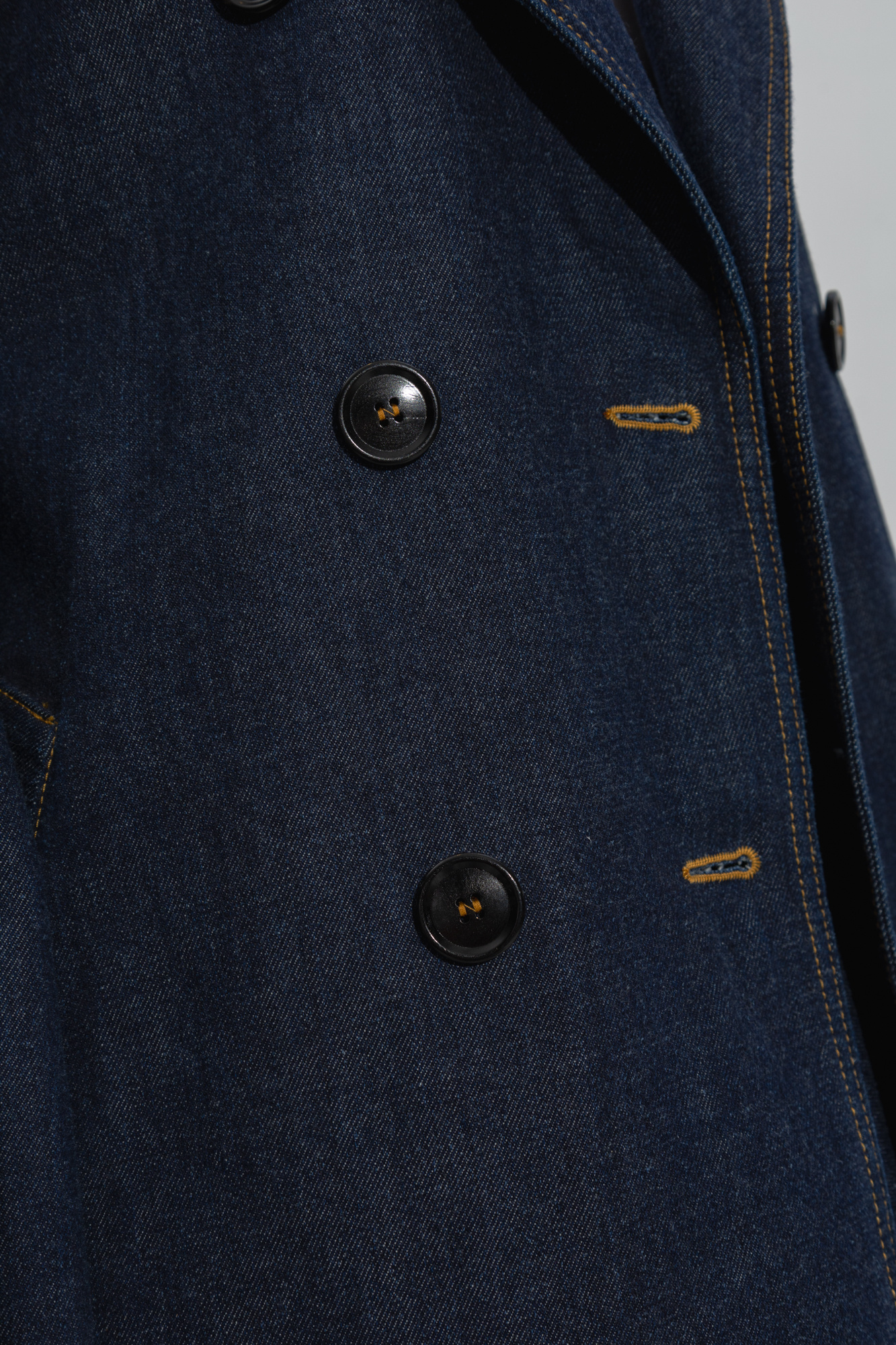 Navy blue Denim trench coat Alaïa - Vitkac AS